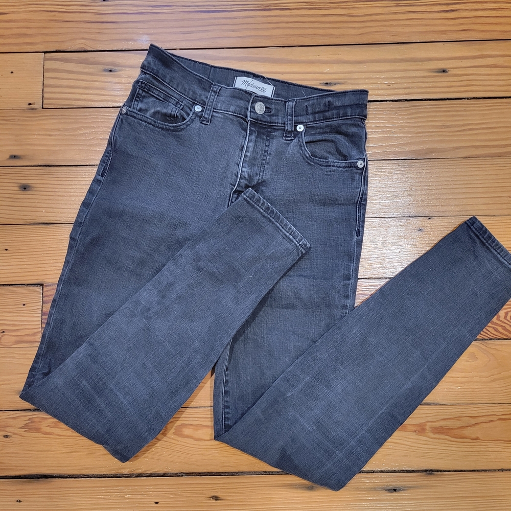Madewell High riser skinny black denim jeans hi waist 26